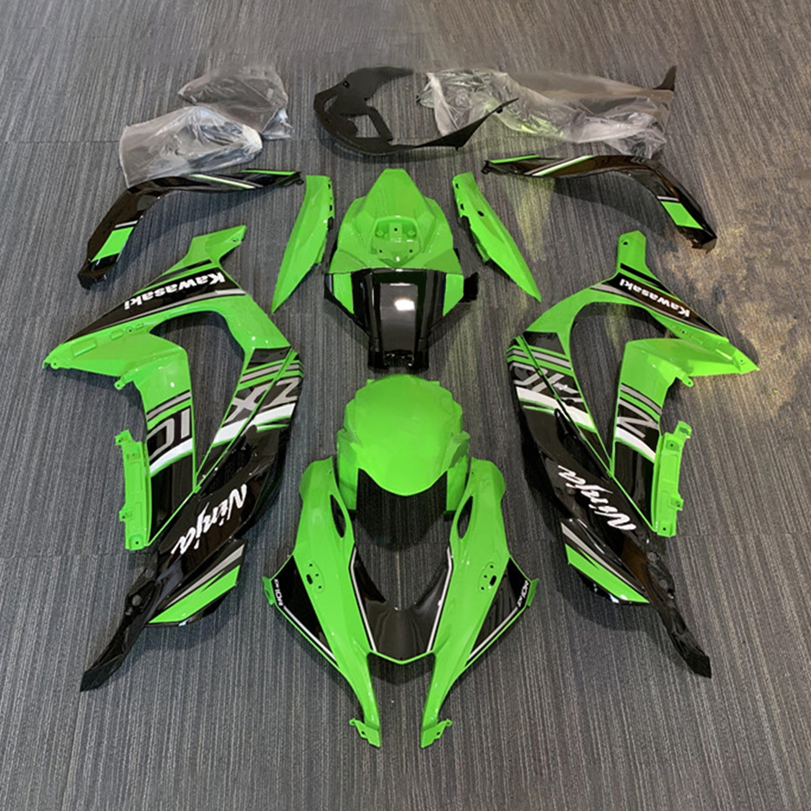 AMOTOPART KAWASAKI ZX10R 2016-2020 KIT SQUARE PLASTIC ABS