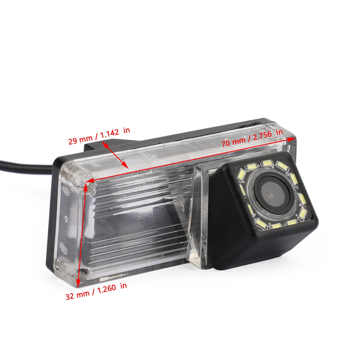 Telecamera posteriore a 12 LED per Toyota Land Cruiser serie 70/100/200