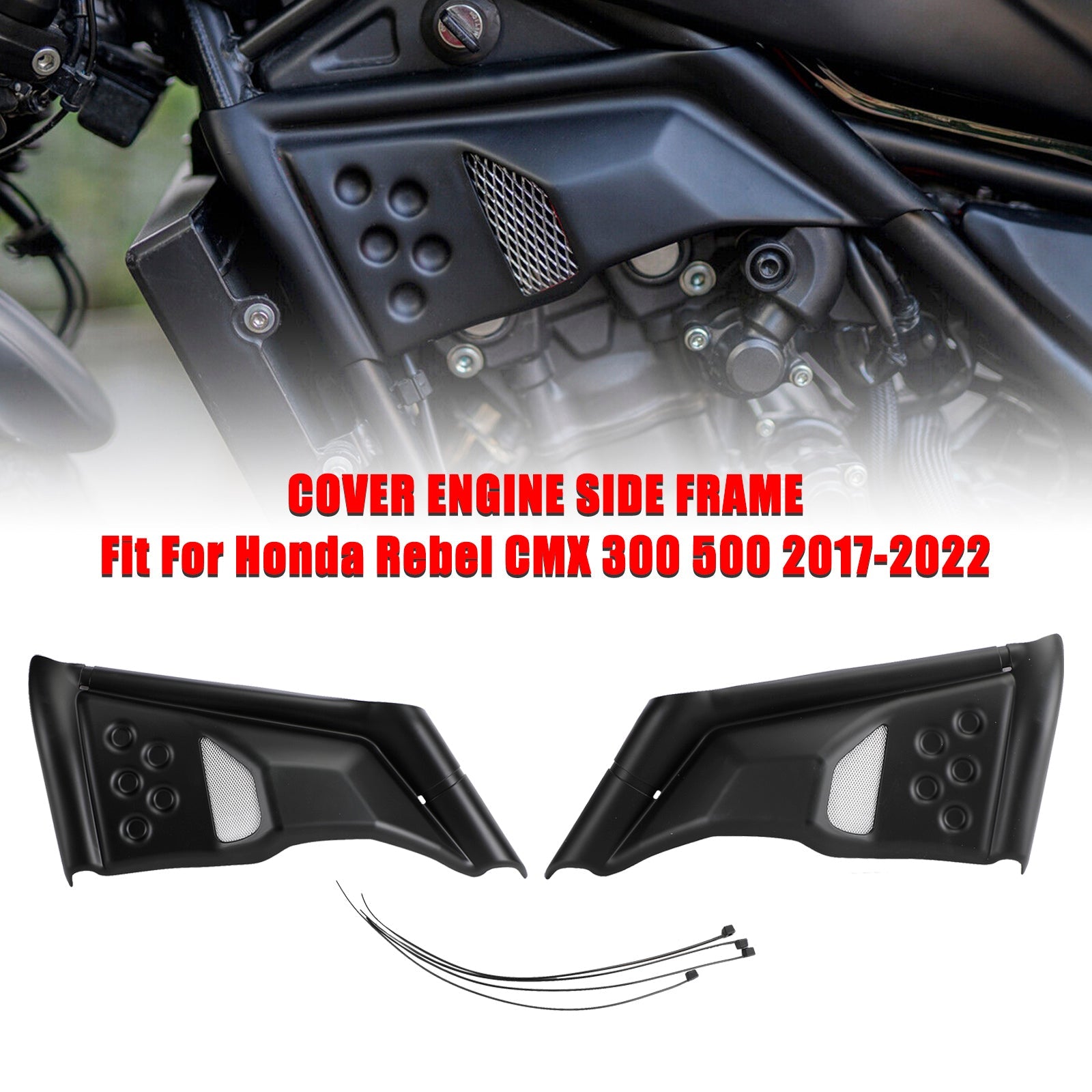 Honda Rebel CMX 300 500 2017-2022 Carénage Garde Case Cover Moteur Côté Cadre