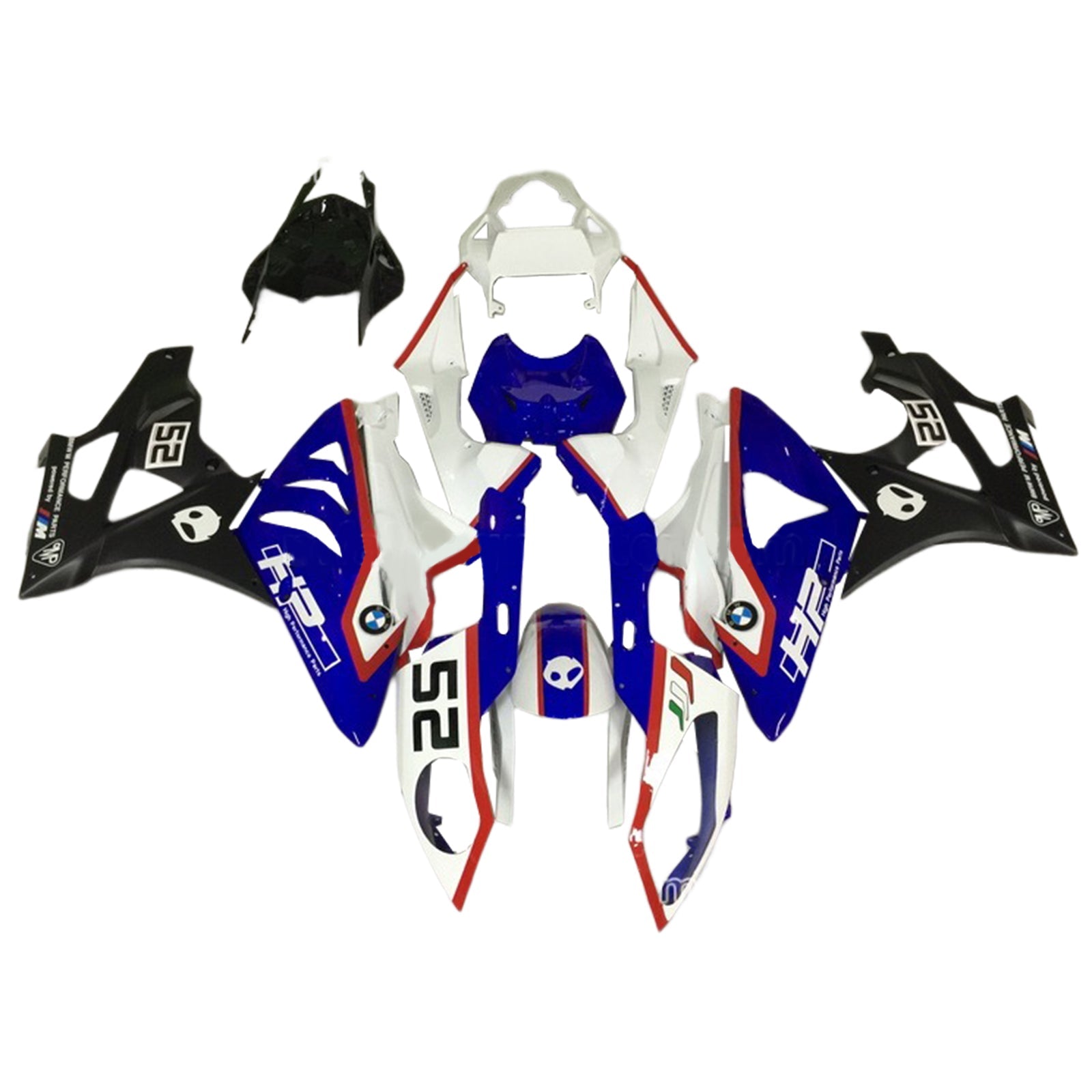 Amotopart BMW S1000RR 2009-2014 Kuipset Carrosserie ABS Kunststof