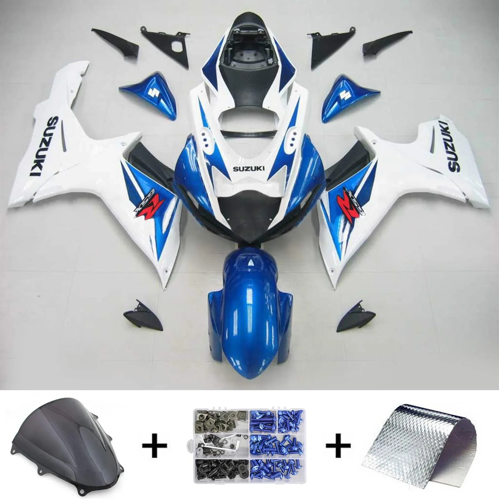 Amotopart Suzuki GSXR 600/750 2011-2025 K11 Carénage Kit Carrosserie Plastique ABS