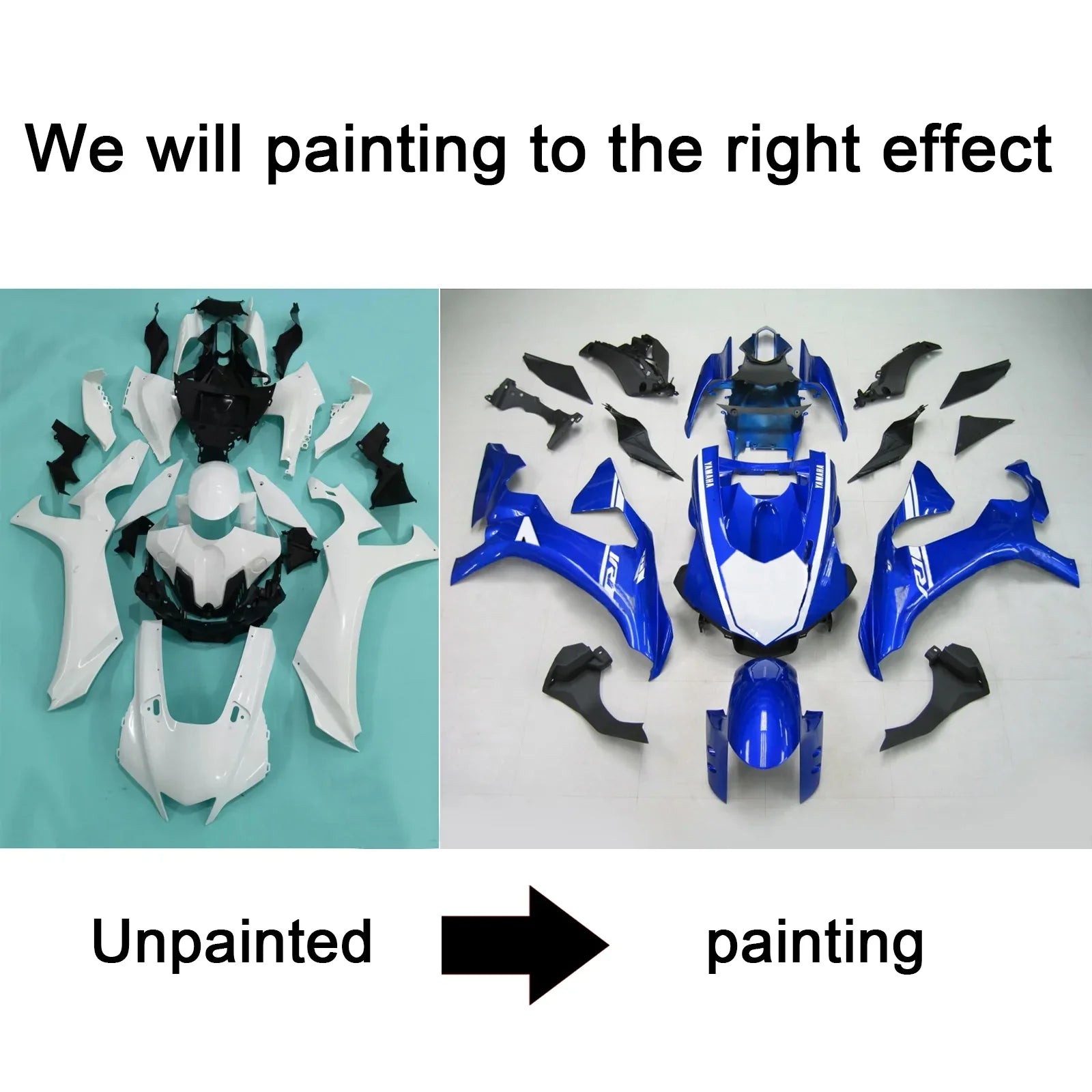 Amotopart Yamaha YZF R1 2020-2023 ABS muovinen korin suojasarja