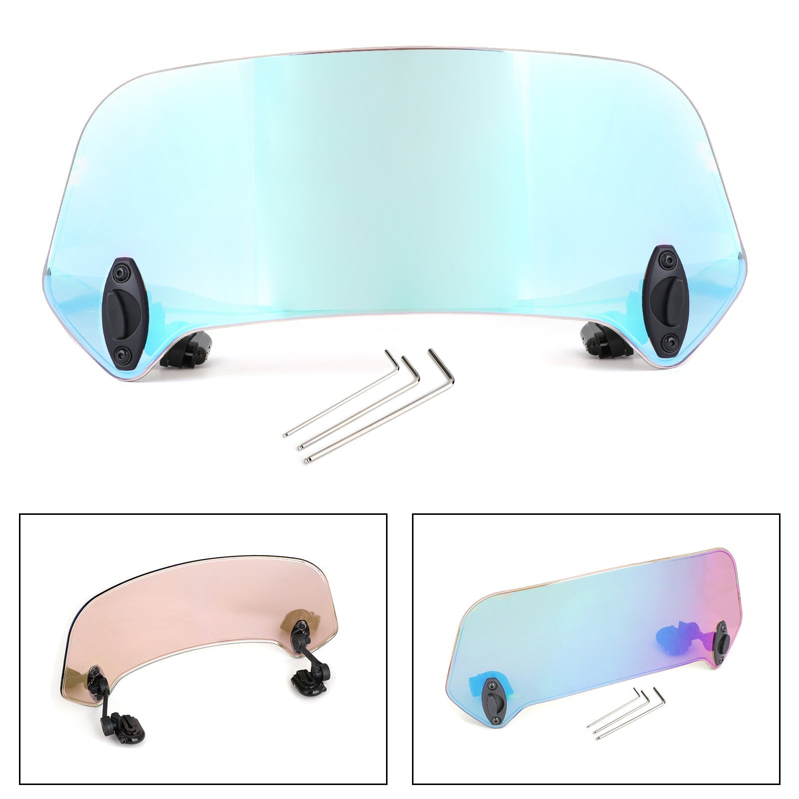 Clip regolabile in moto sul deflettore del vento di espansione del parabrezza