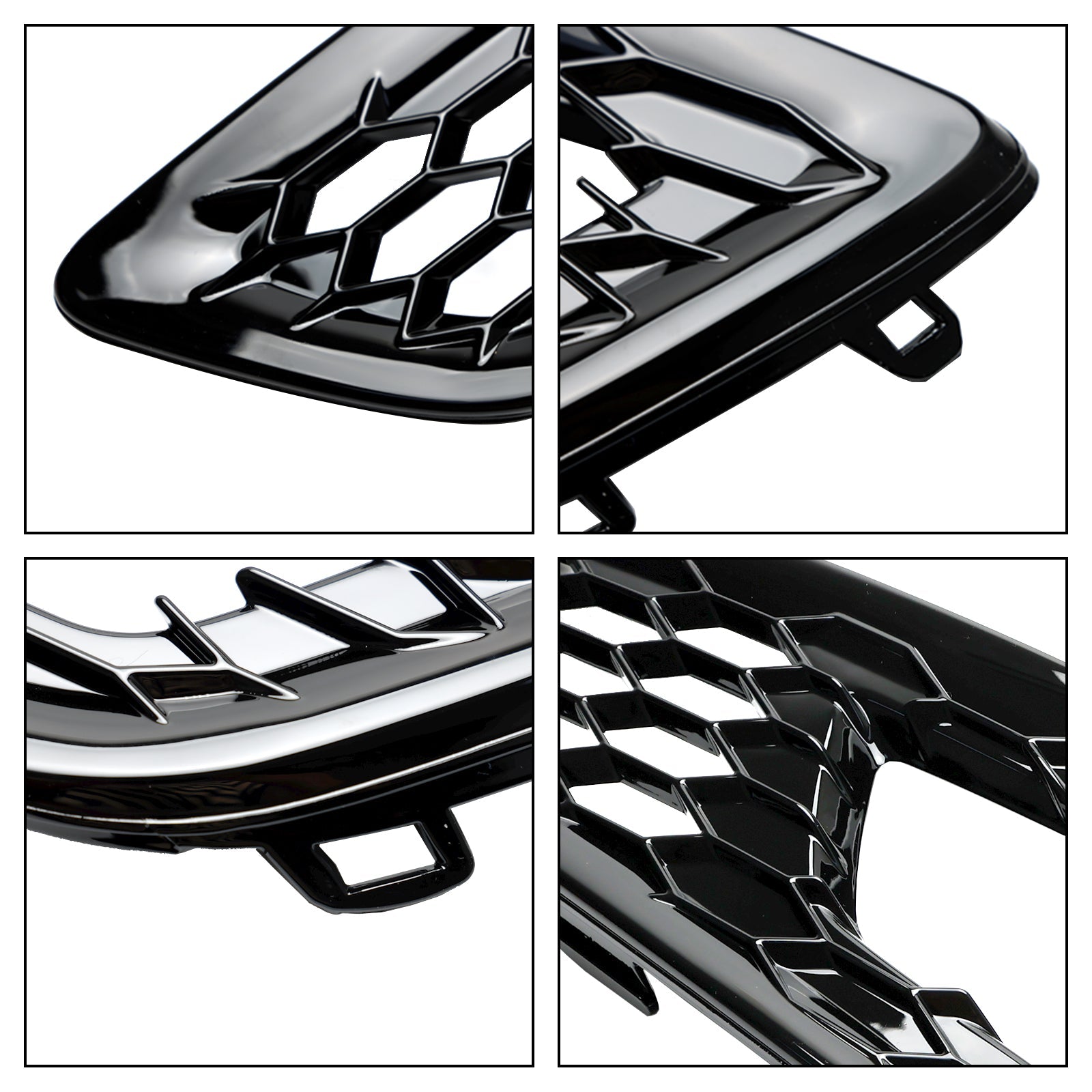 Griglia di copertura fendinebbia paraurti anteriore 2 pezzi per Ford Focus 2015-2018