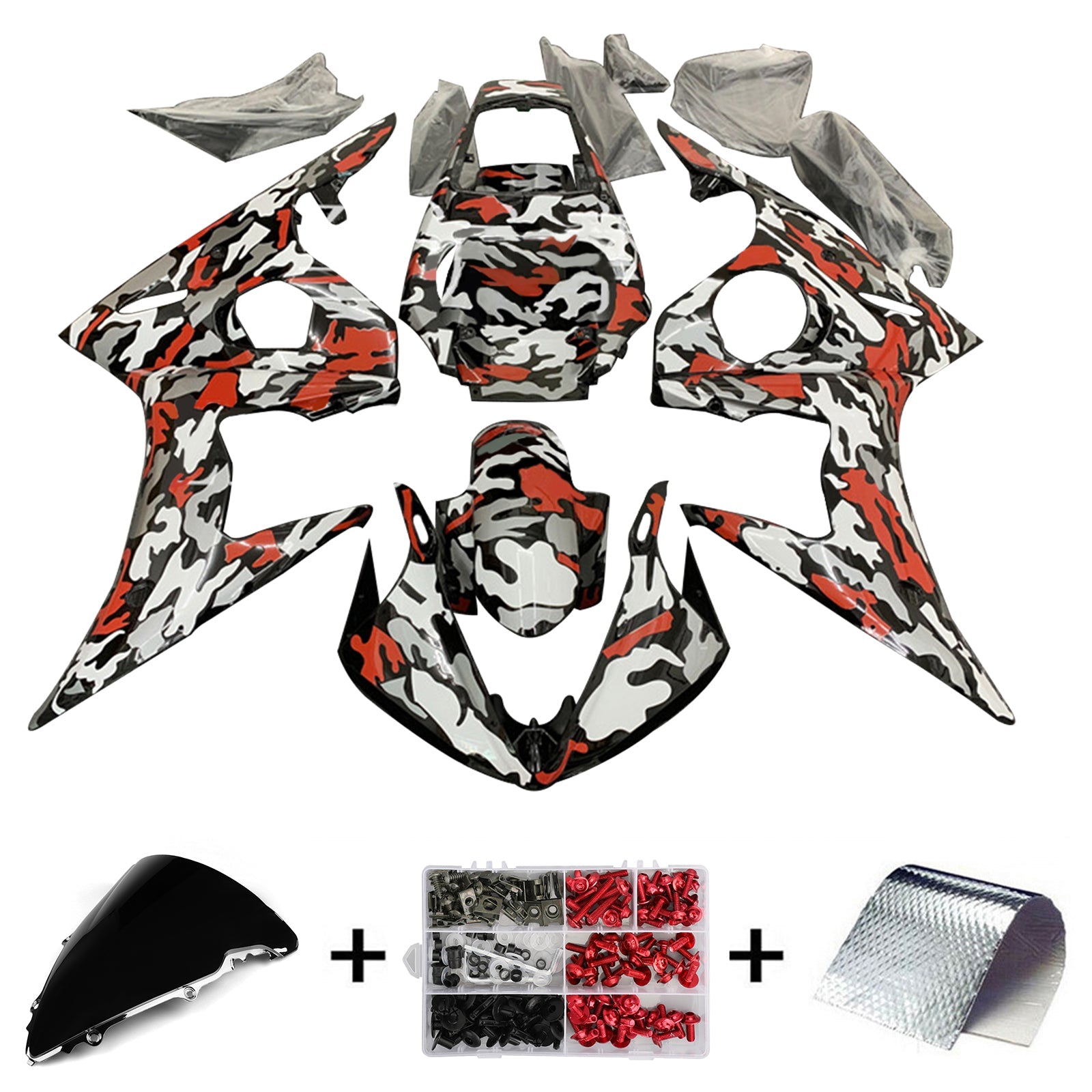 Carenatura Anteriore Superiore Per Yamaha YZF-R6 2008-2016 - Non Verniciata, In ABS, Stile Aggressivo
