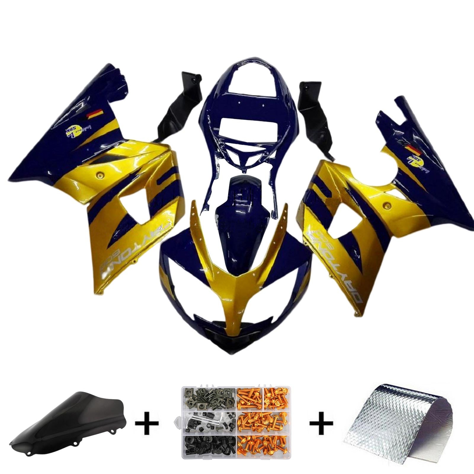 Amotopart Triumph Daytona 600 650 2002-2005 Kit carena carrozzeria Plastica ABS
