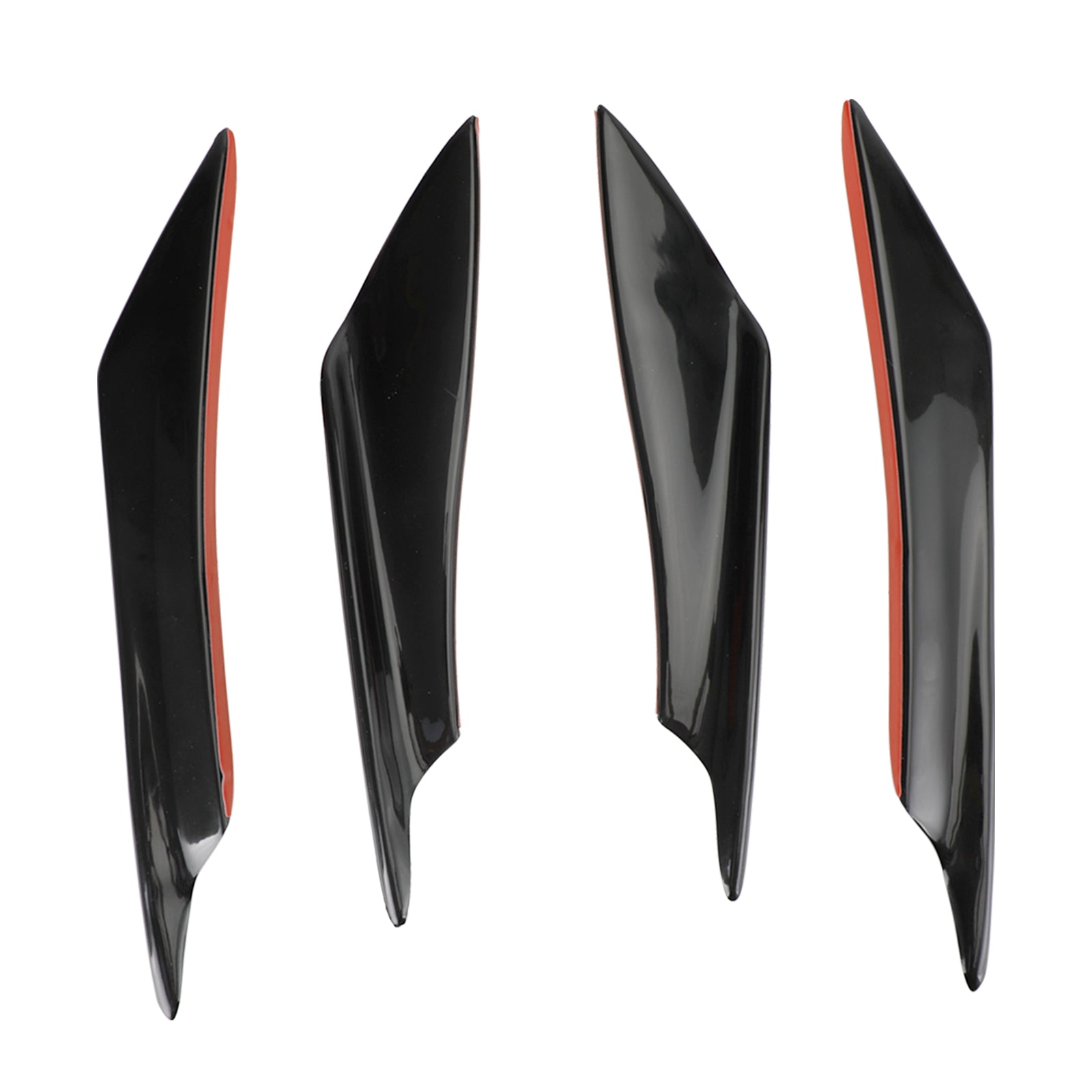 4 szt. Uniwersalne płetwy przedniego zderzaka samochodu Splitter Spoiler Canards Gloss Black