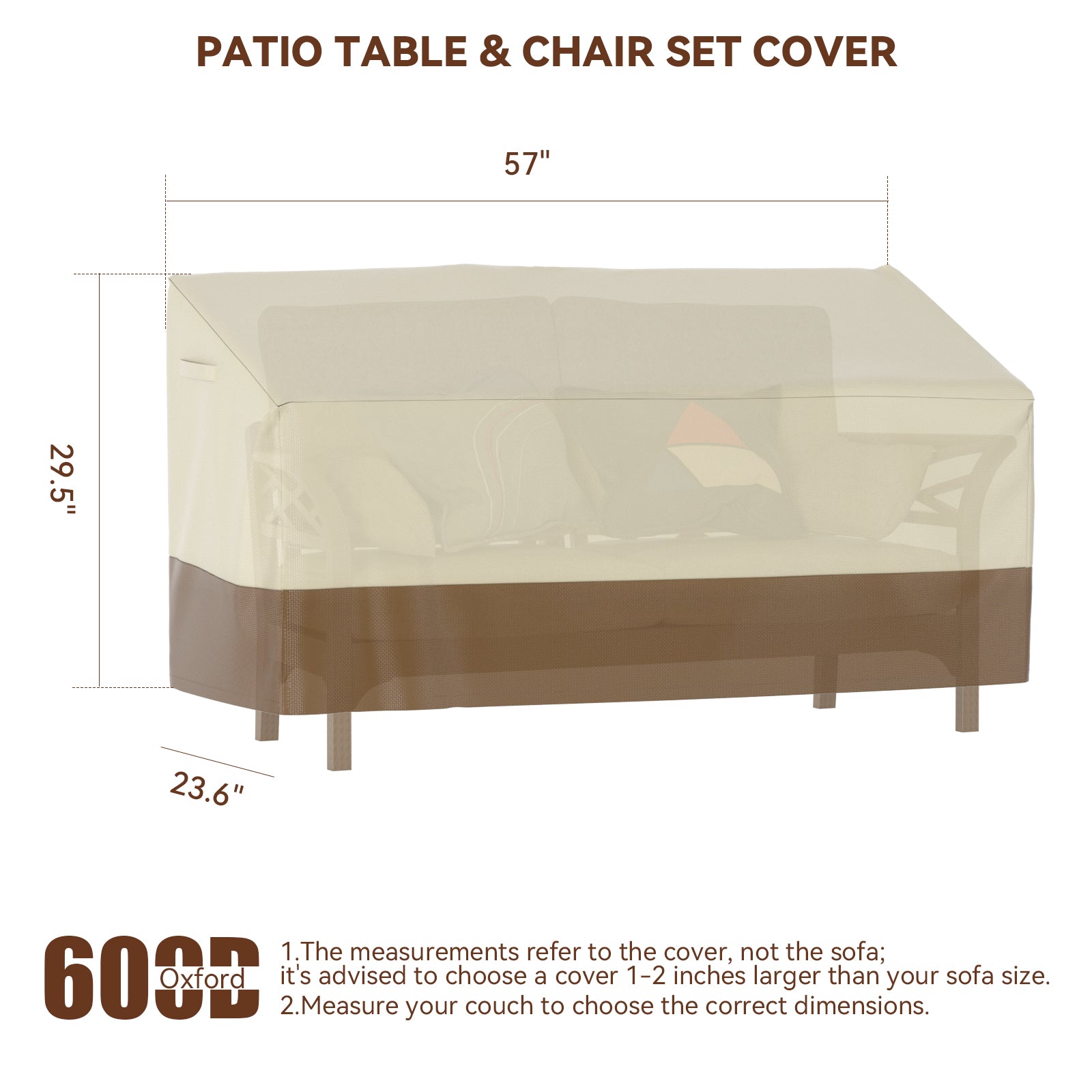 600D sofa, wodoodporne, dla mebli ogrodowych, na zewnątrz