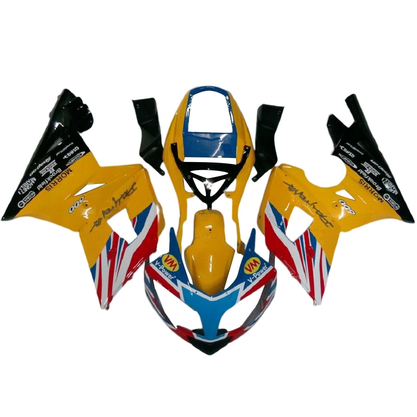 Amotopart Triumph Daytona 600 650 2002-2005 Kit carena carrozzeria Plastica ABS