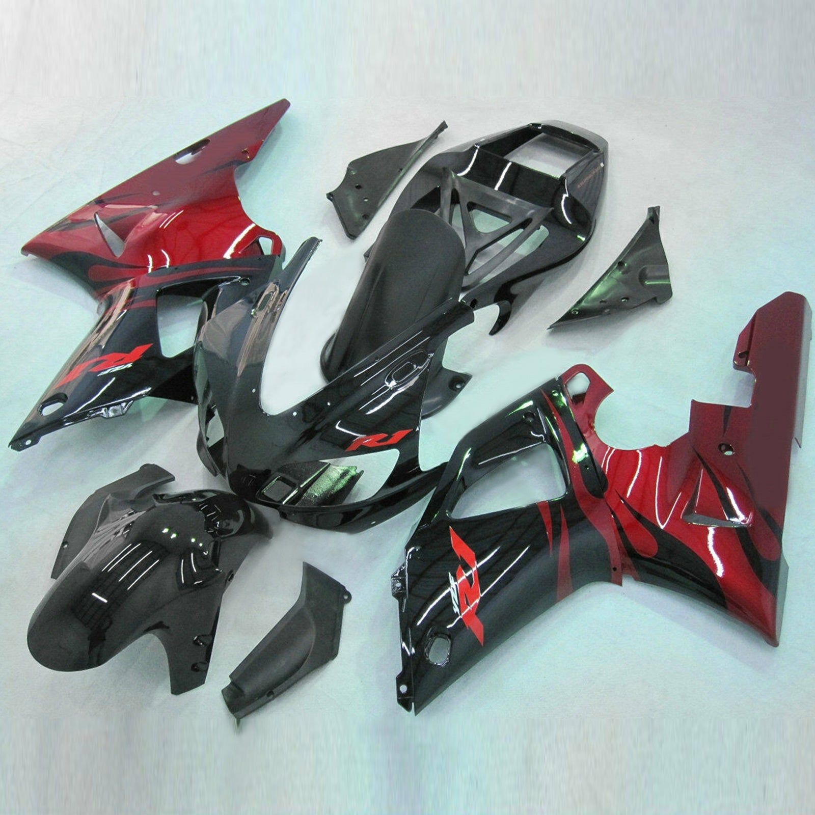 Kit de carénage Amotopart pour YAMAHA YZF R1 1998-1999 Noir Générique