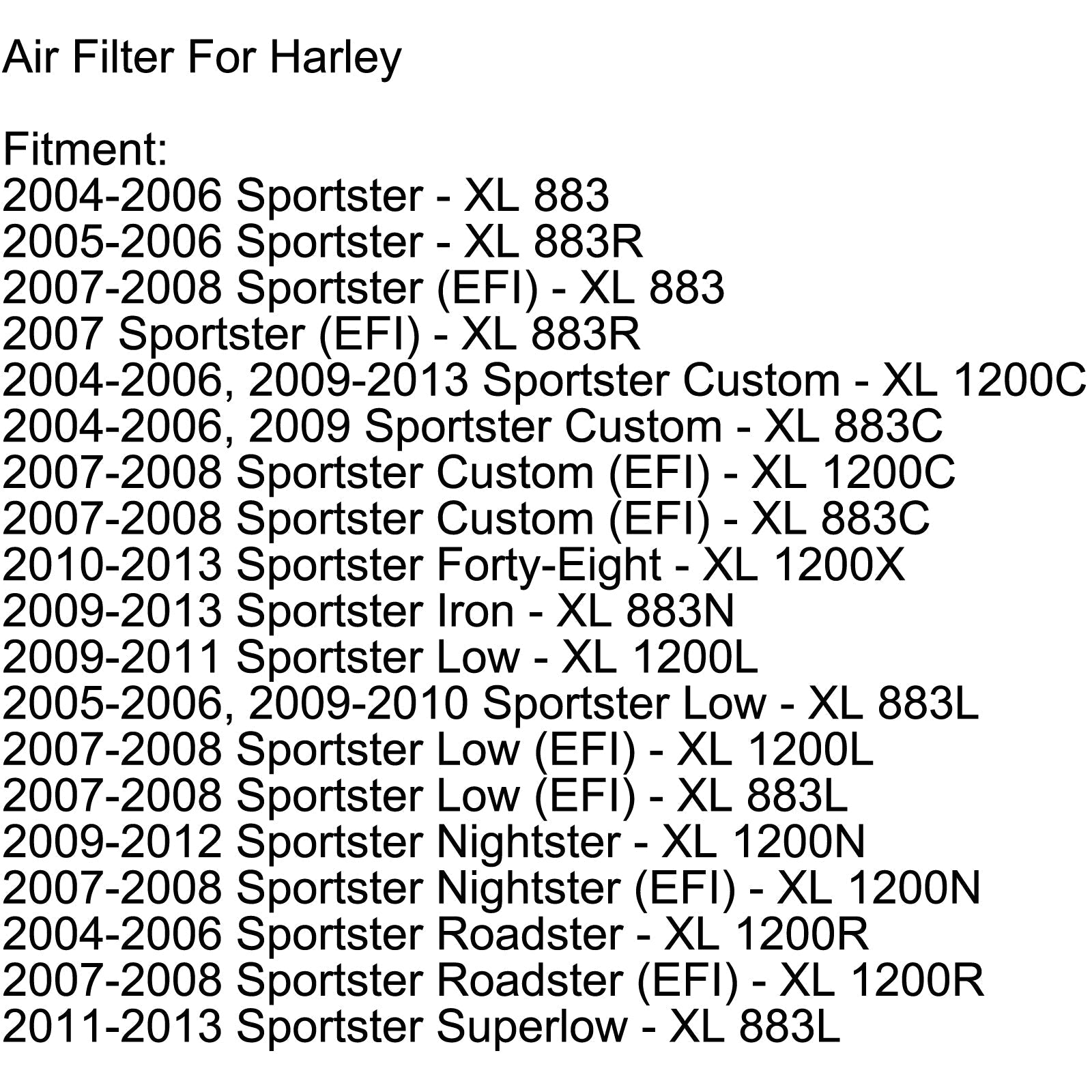 Zračni filter za Harley Sportster 1200 po meri xl1200c nizko xl883l generic