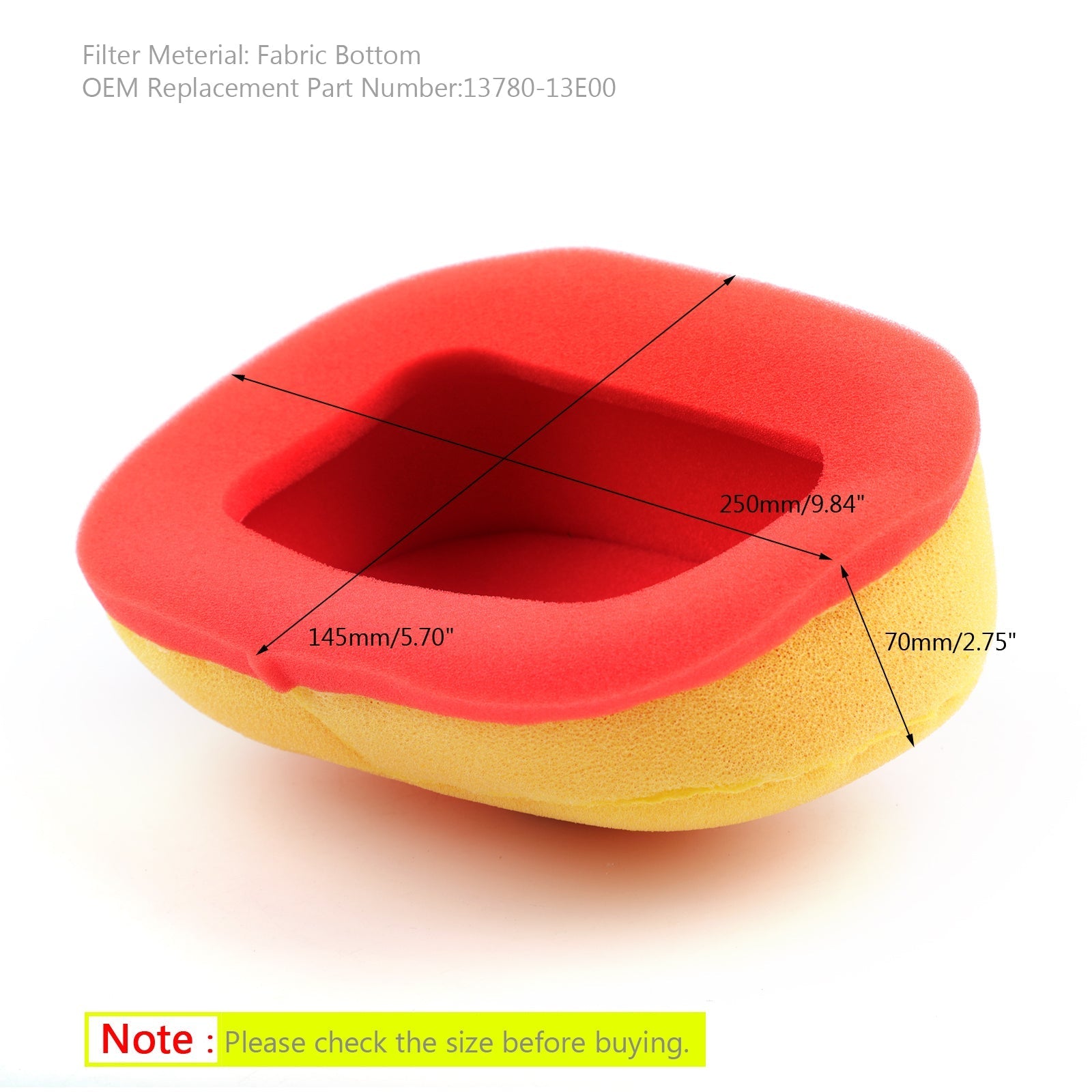 Nettoyant de filtre d'admission d'air pour Suzuki DR250R 98-00 DR-Z250 01-09 13780-13E00 générique