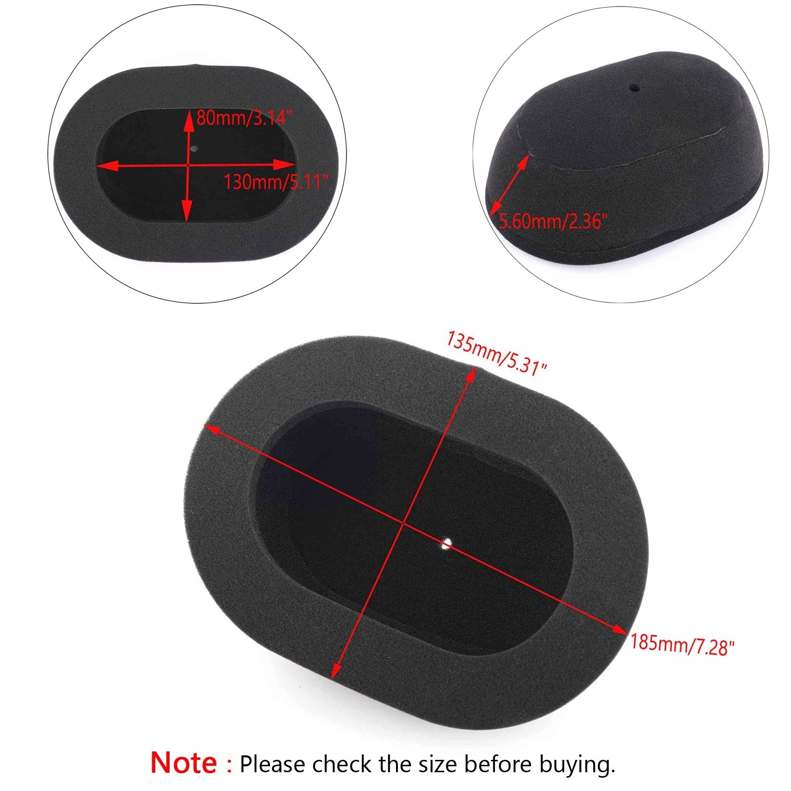 Limpiador de filtro de aire para Yamaha TT250R TTR250 93-06 WR250 R/X 07-17 1LN-14451-00 Genérico