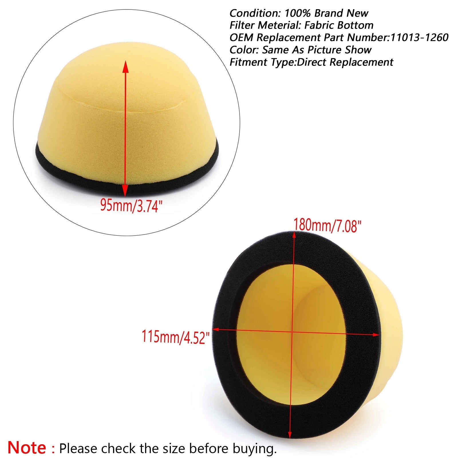 Ilmansuodattimen puhdistusaine Kawasaki KLX250S KLX300 R 97-07 KLX650R 93-96 KDX KX 250 Generic