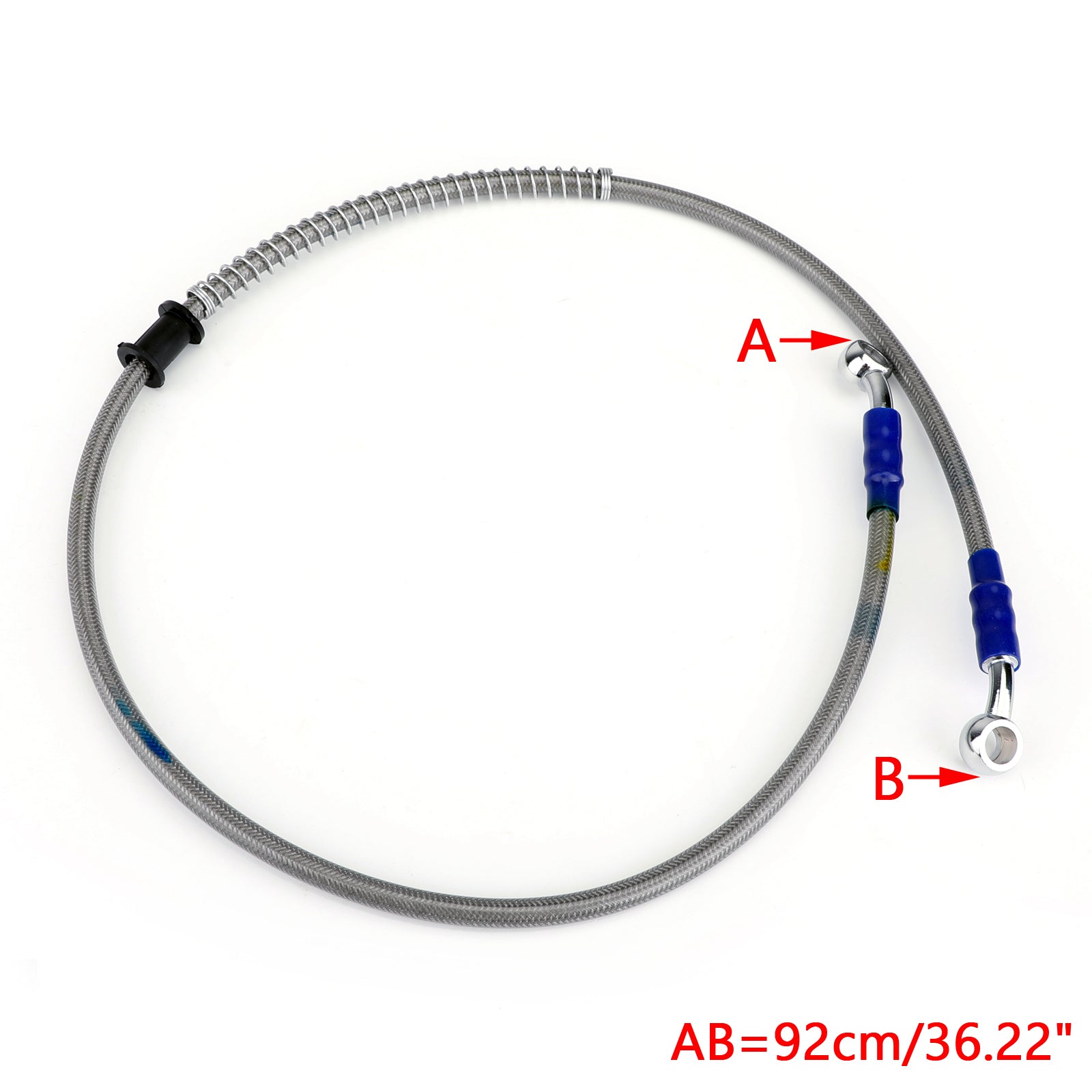 90cm/35 M10 Ligne de tuyau d'huile de frein Raccord Banjo Fin en acier inoxydable Générique