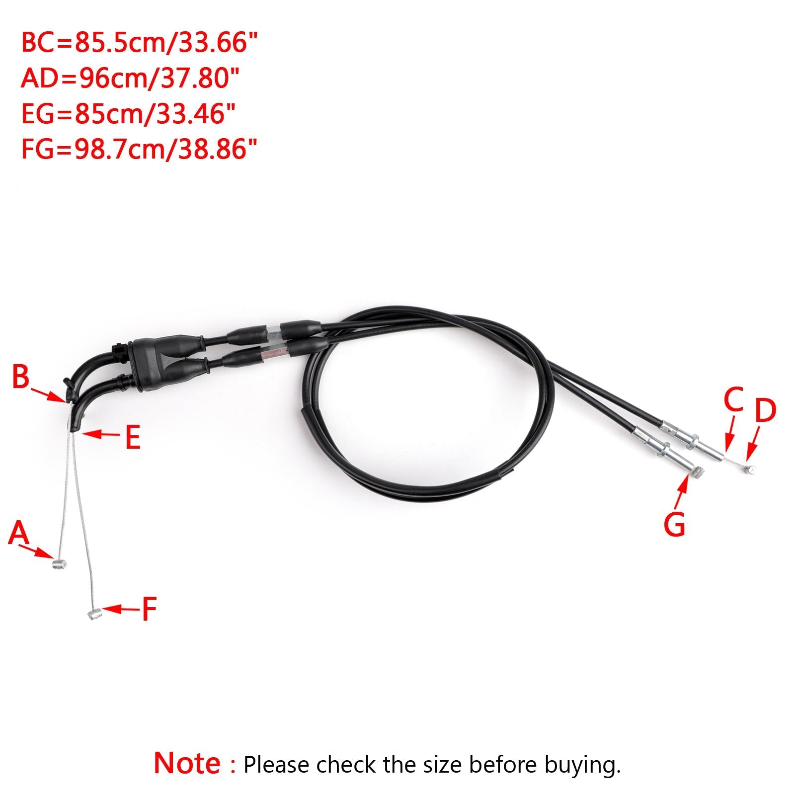 54012-0277 kabelska linija pospeševalnika za Kawasaki ZX600 ninja ZX-6R 2009-2017 generic