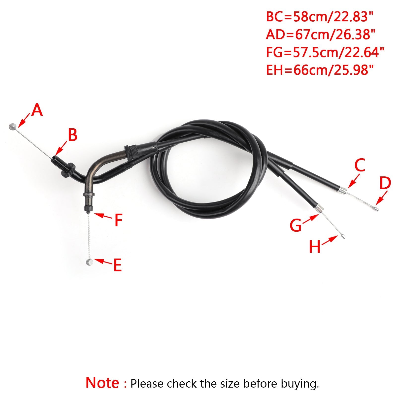 1FK-26311-01 Câble d'accélérateur pour Yamaha VMAX12 V-MAX (JP) 1990-1999 Générique