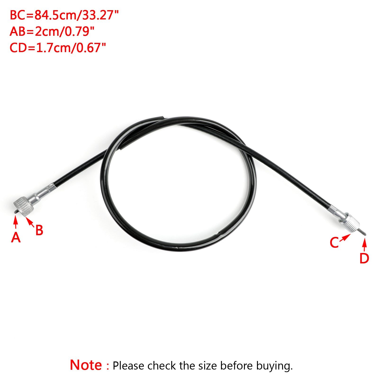 Kabel hitrosti merilnika 1GU-83560-02 za Yamaha DT125RH DT125RN 1997-2003 RD125LC YPVS generic