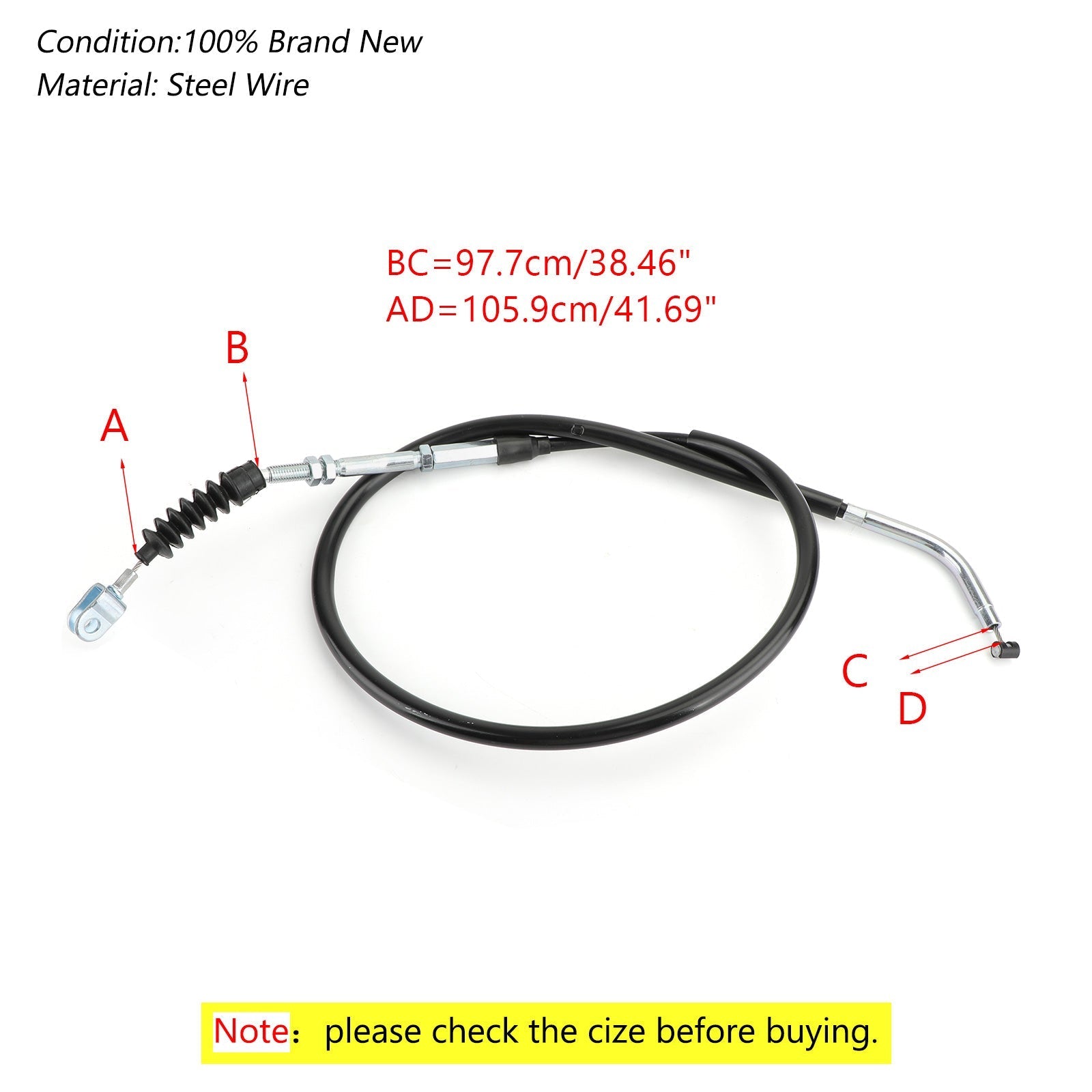 Câble d'embrayage de moto fil d'acier 58200-48HC0 pour Suzuki GW250 Inazuma 2014-17 générique