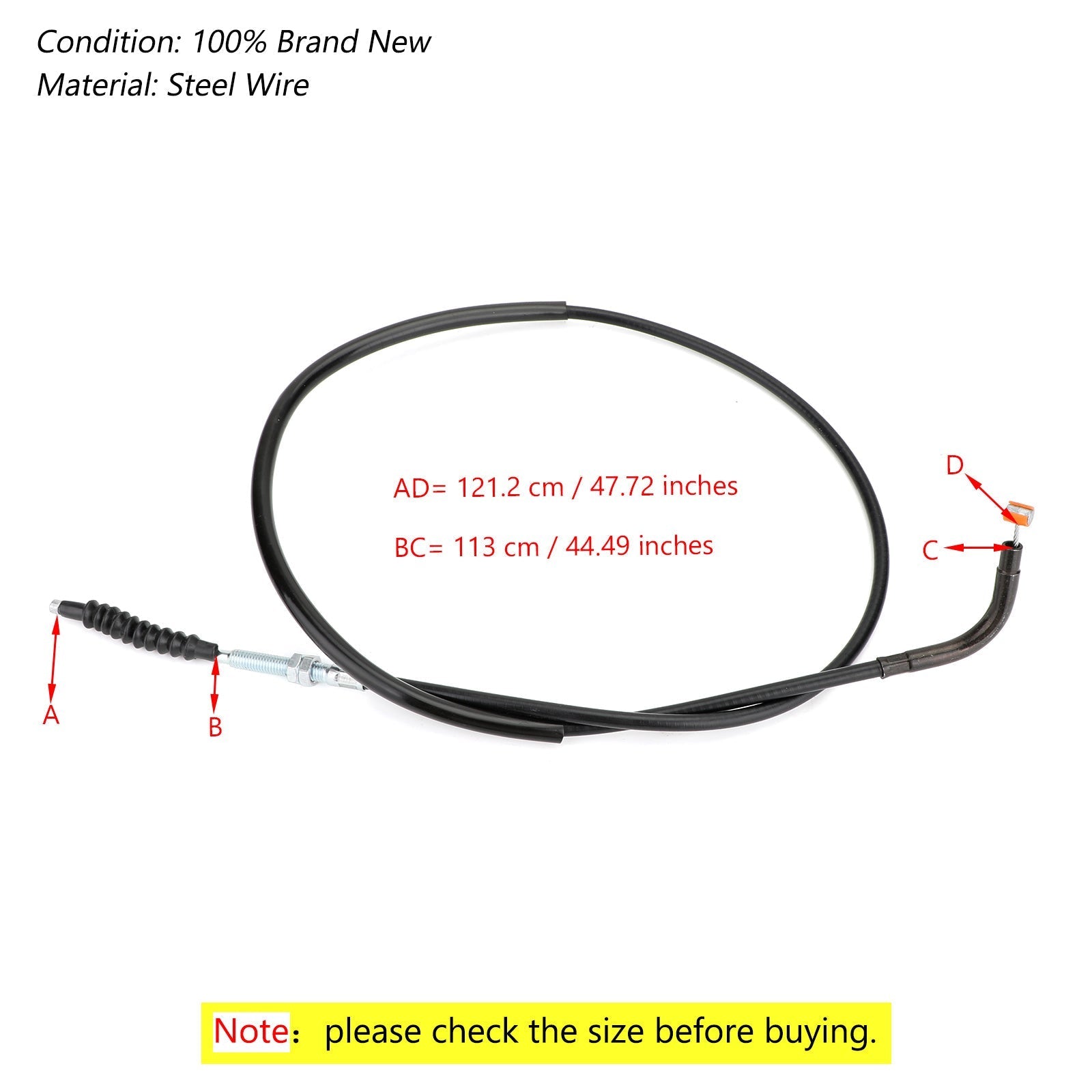 Motorfiets Koppelingskabel 1RC-26335-01 voor Yamaha MT-09 FZ-09 MTN850 2014-2017 Generiek