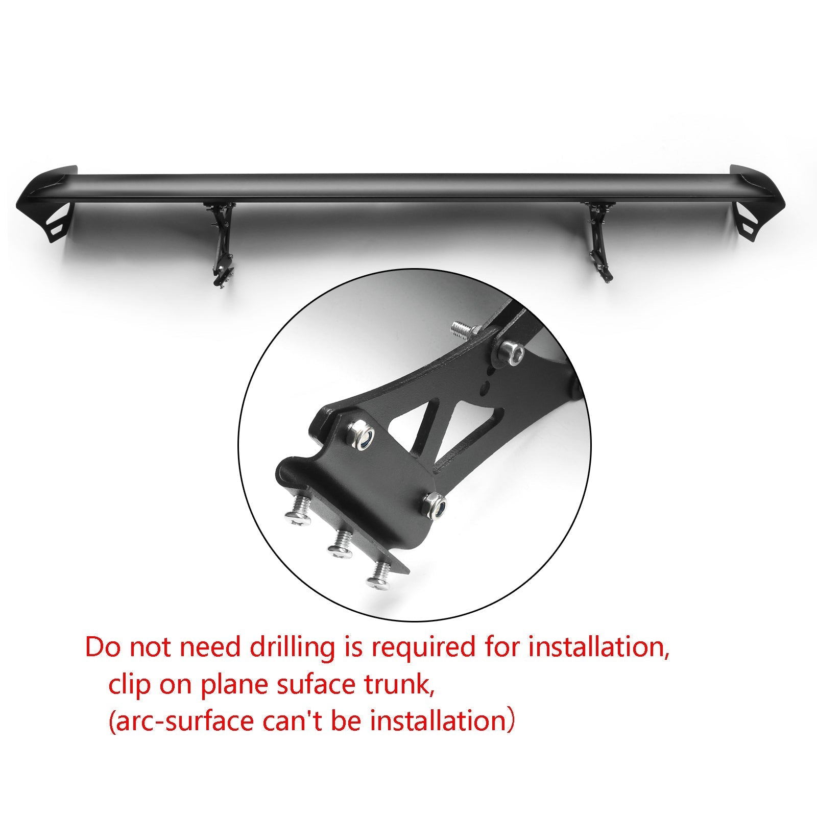 Becquet de course 'aile de coffre arrière en aluminium GT léger et réglable universel générique