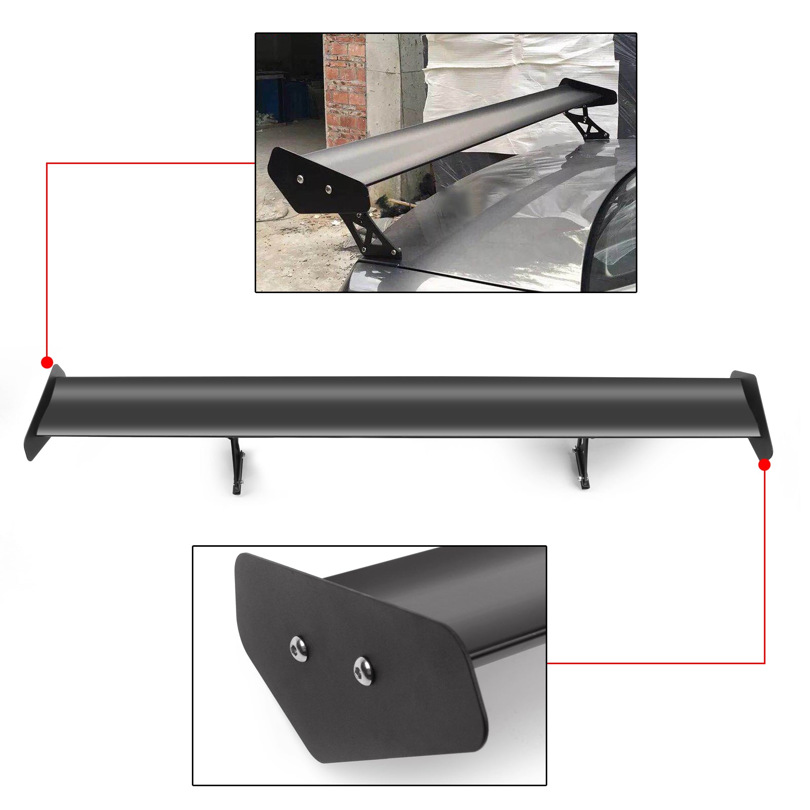 Lekki i regulowany uniwersalny ogólny ogólny aluminiowy tylny szachowiec.