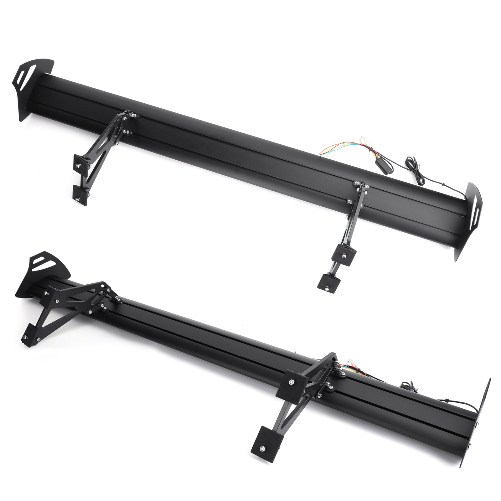 Regulowany aluminiowy spojler wyścigowy tylnego skrzydła bagażnika do uniwersalnego sedana z ogólnym oświetleniem LED