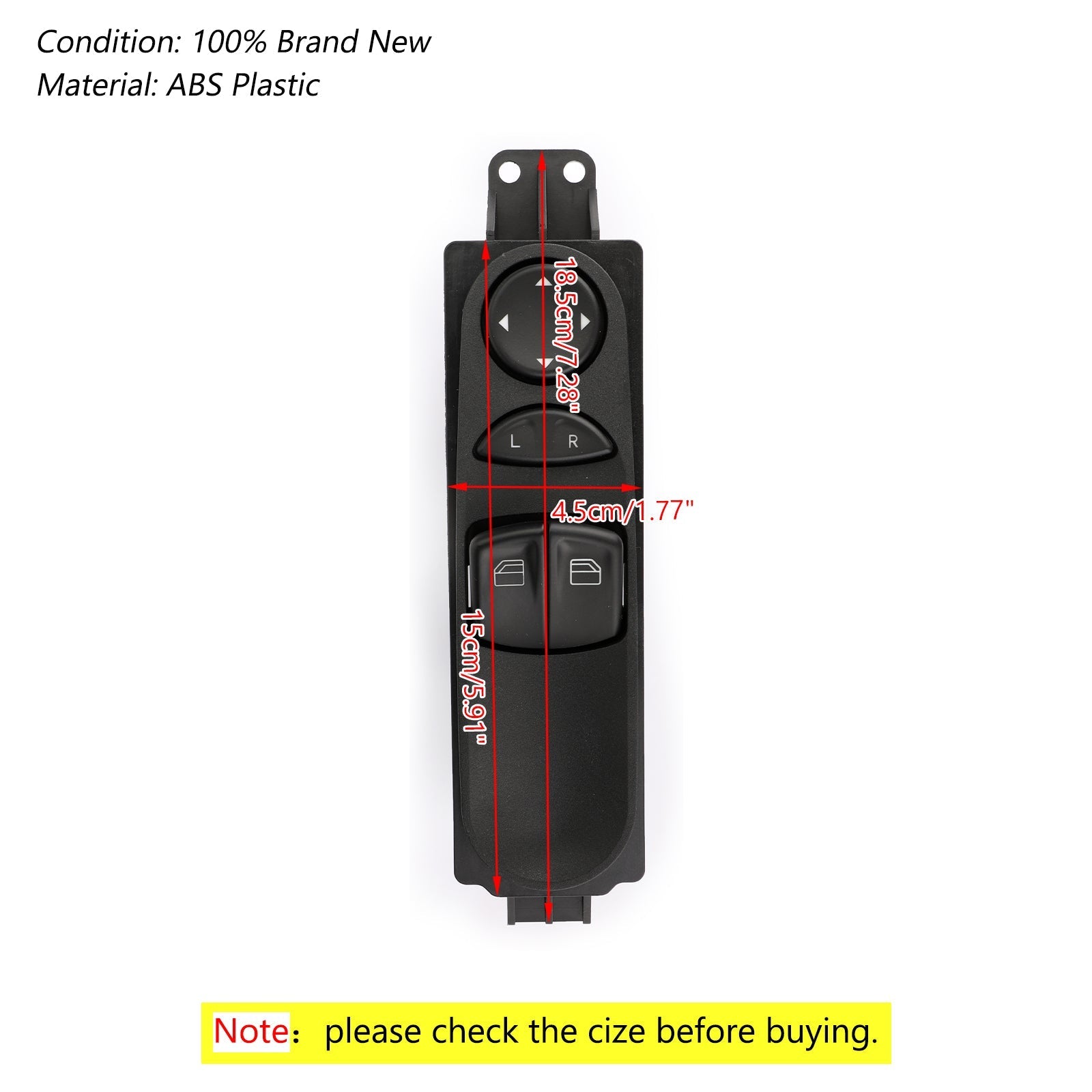 Hoofdraamschakelaar voor Mercedes Benz Valente Vito Mixto W639 2003 2004-2015 generiek