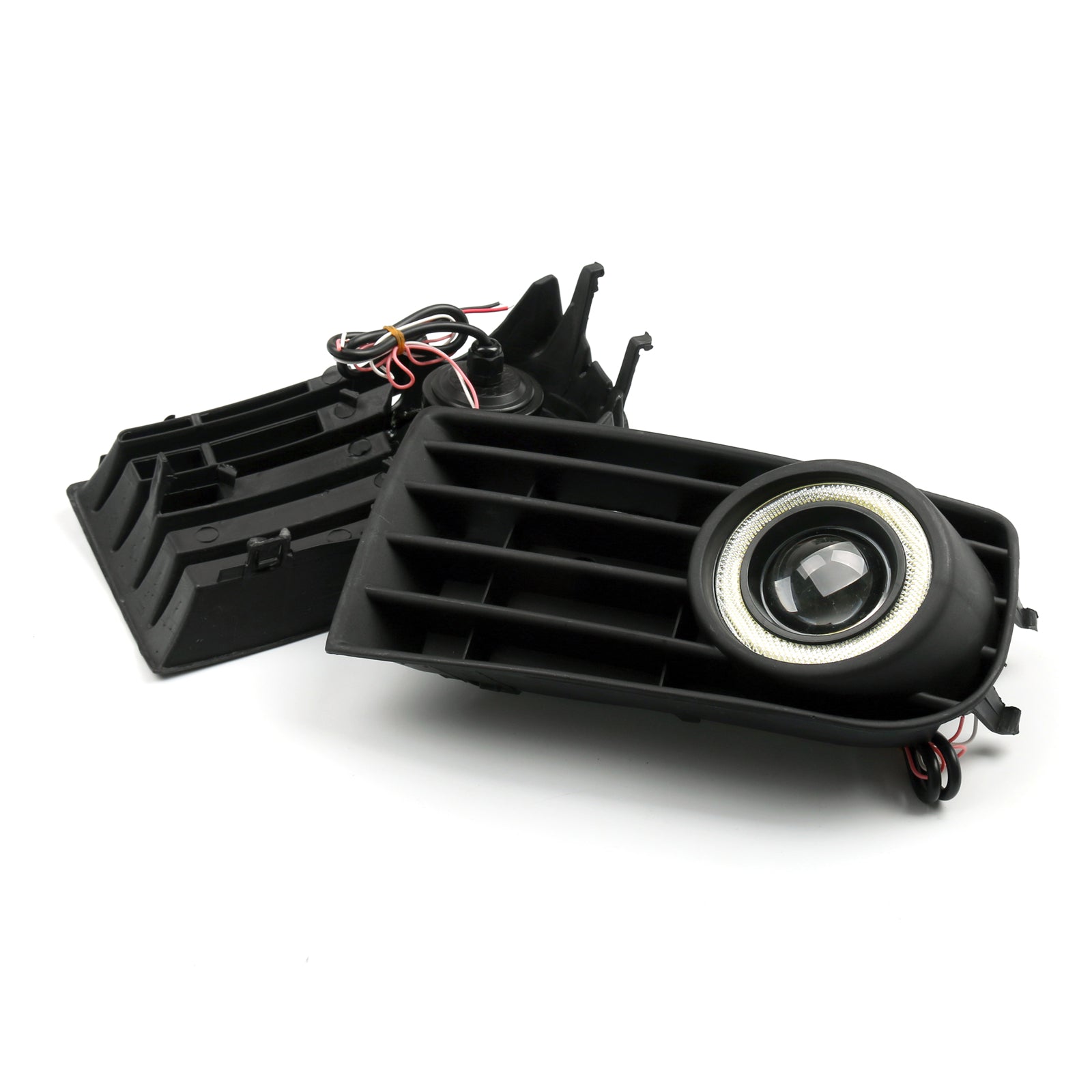 2 szt. Przednie światła przeciwmgielne Angel Eyes + kratka do VW Golf 5 MK5 Rabbit 2003-2009 Generic