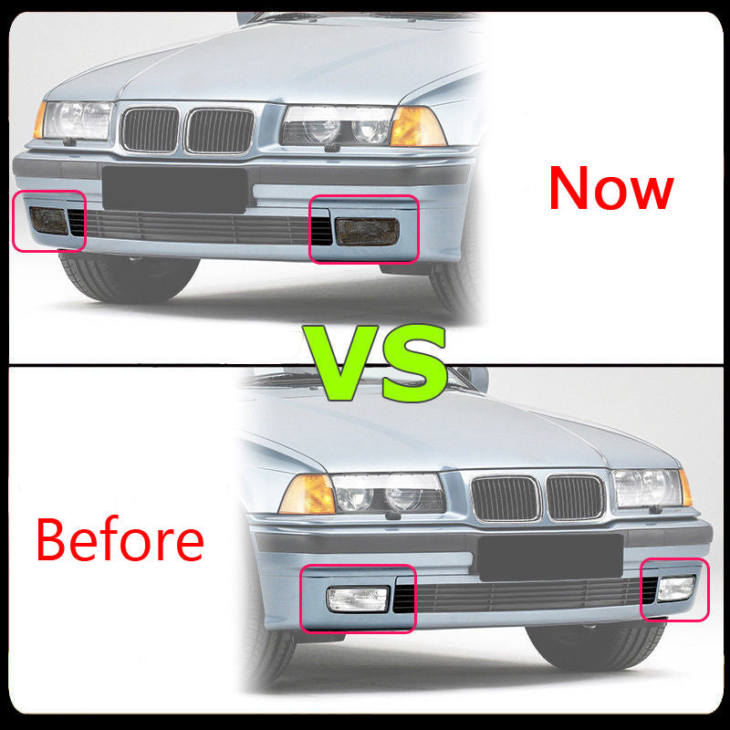 BMW 1992-1998 E36 Série 3 2/4D Phares antibrouillard de rechange Lampes Lentille en cristal R&L