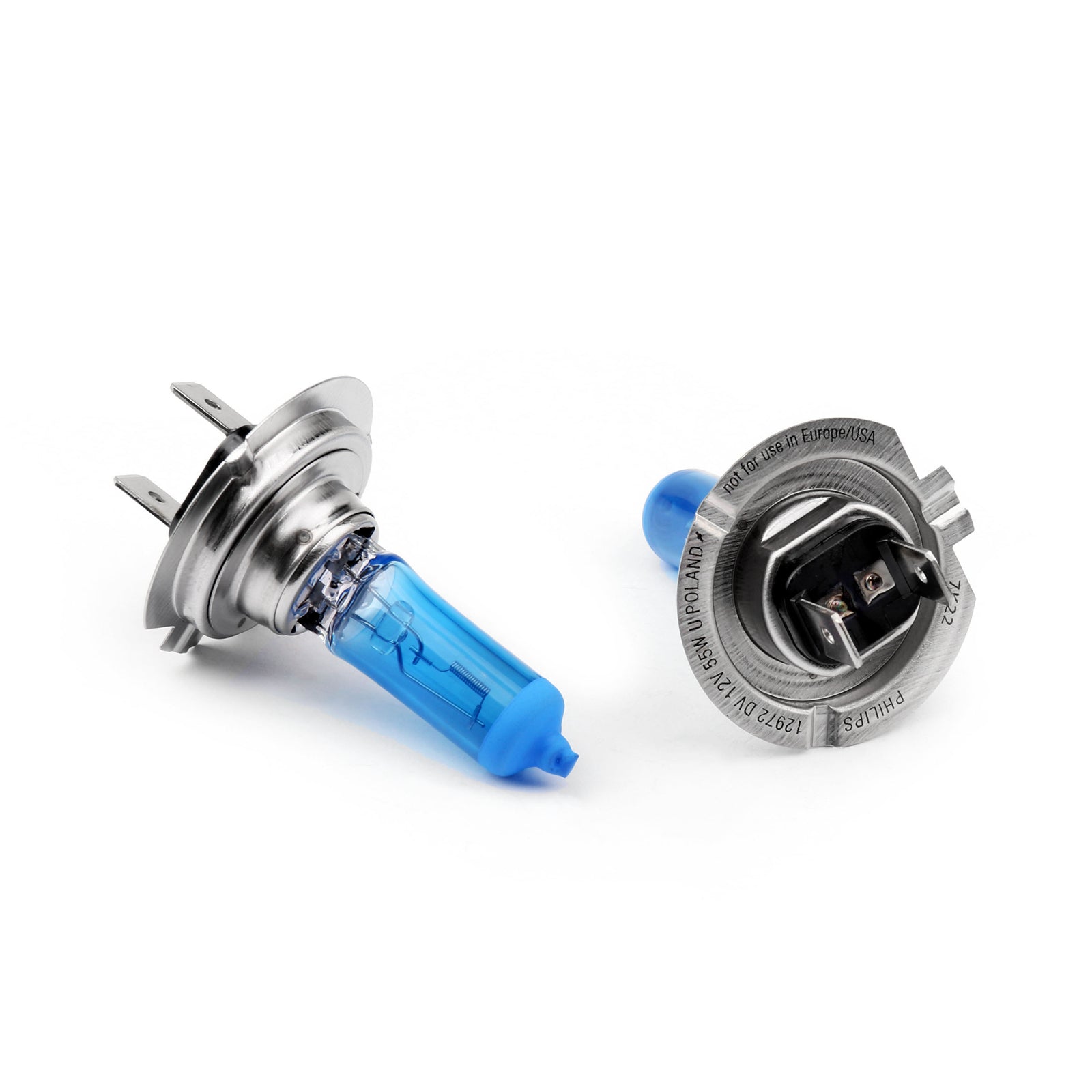 Bombilla original PHILIPS H7 5000K blanca DiamondVision 12972DV 12V 55W x 2 genéricas