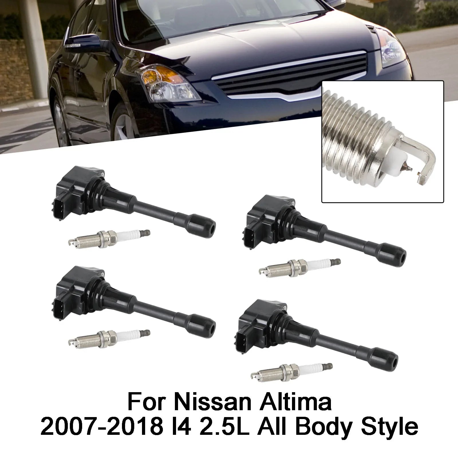 Nissan Sentra 2007-2012 l4 2.5L UF549 Zestaw 4 cewek zapłonowych
