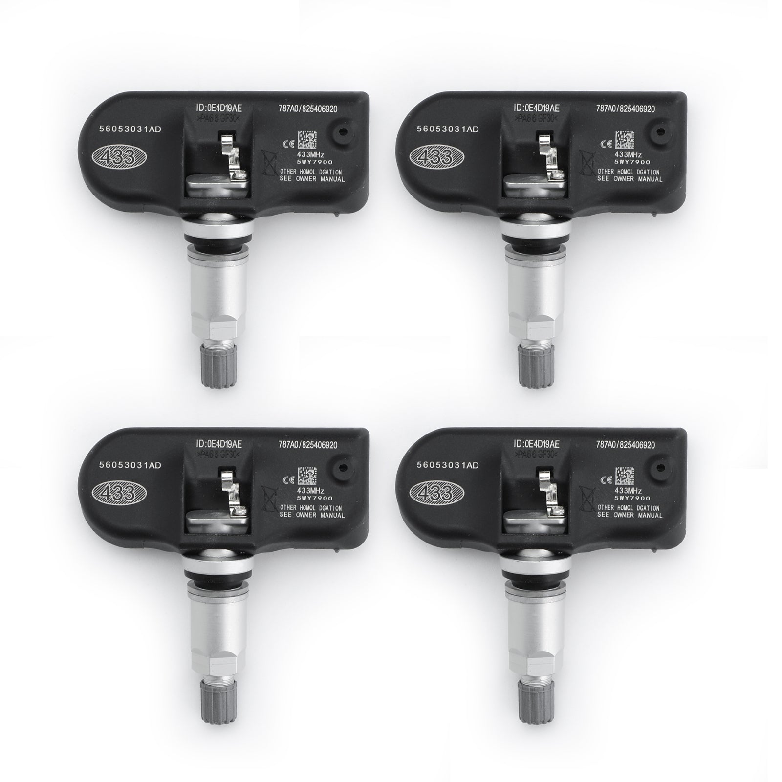 4 X 56053031AD TPMS pour capteur de pression des pneus Chrysler 433 MHz TS-CH10 générique