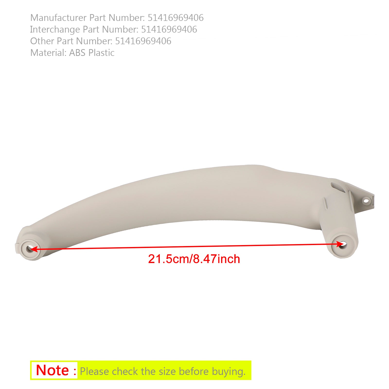 BMW E70 X5 07-13 51416969404 Ročaj desne notranje vratske plošče