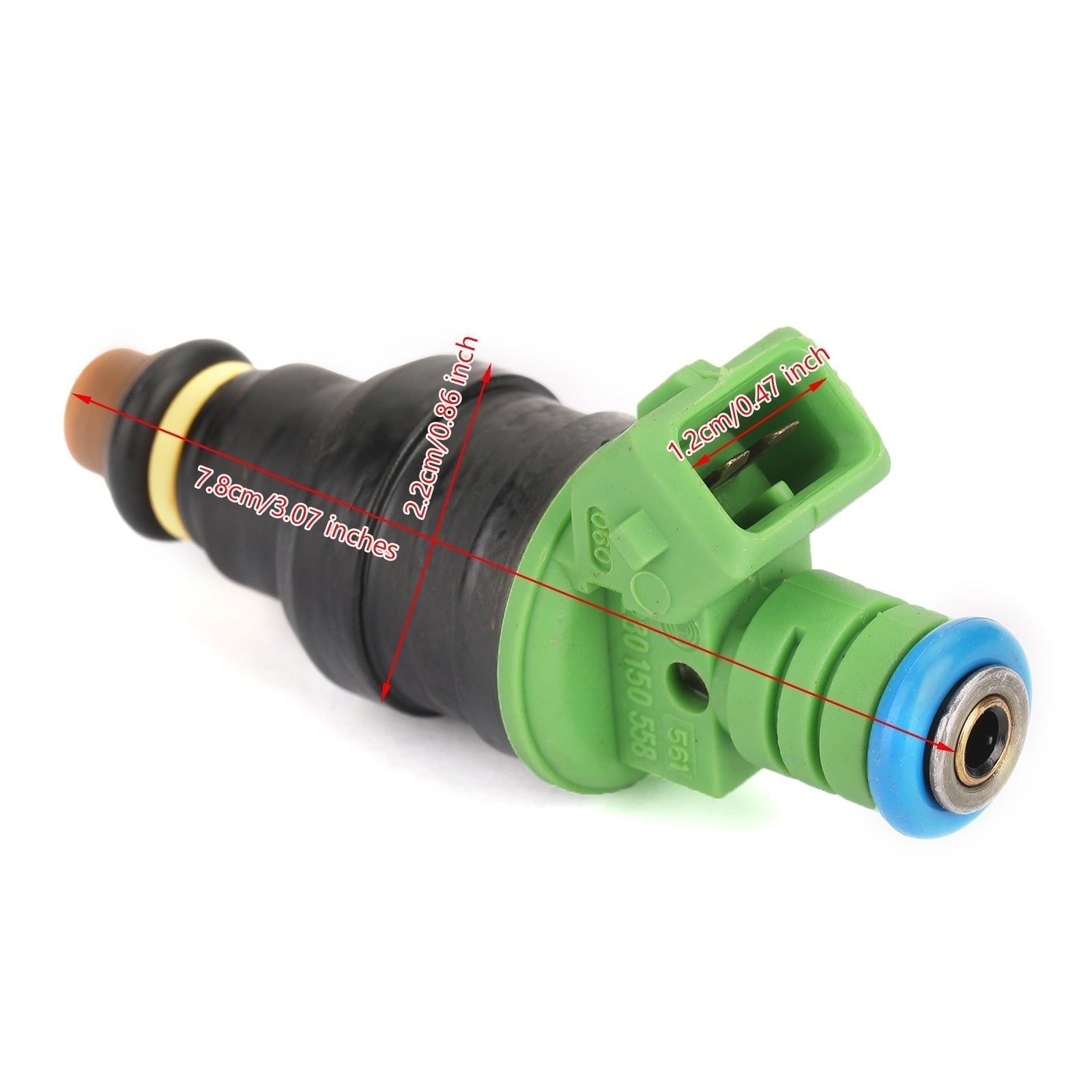 1 Uds 0280150558 42lbs tapa verde inyector de combustible para carreras 440CC EV1 Turbo 42lb/hr genérico