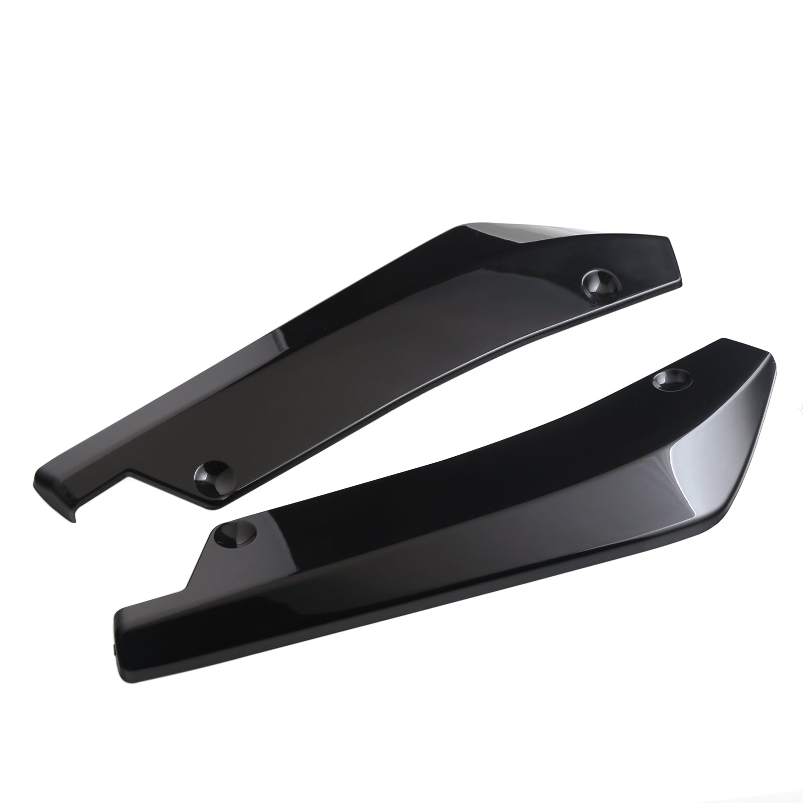 2x Auto Auto Achterbumper Lip Diffuser Splitter Canard Protector Top Glanzend Zwart Generiek