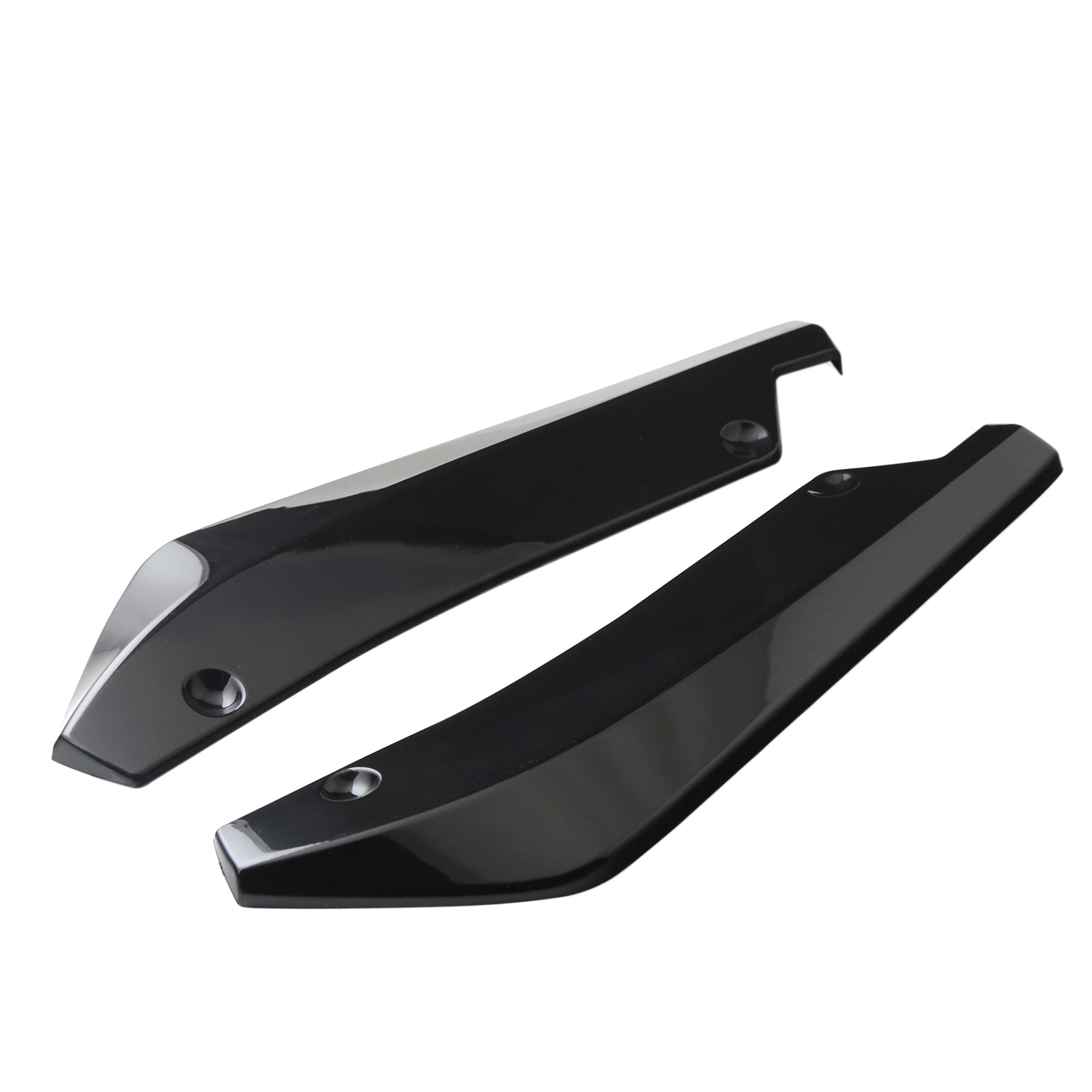 2x Auto Auto Achterbumper Lip Diffuser Splitter Canard Protector Top Glanzend Zwart Generiek