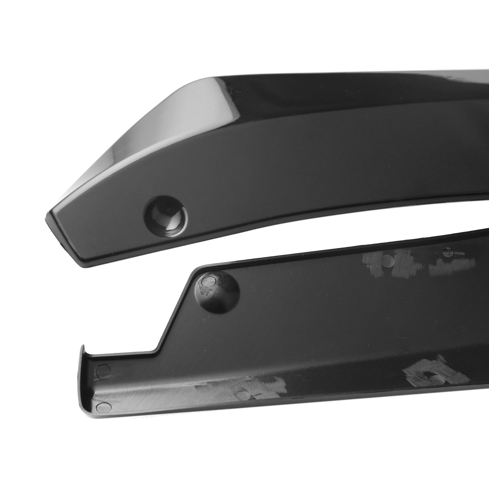 2x Auto Auto Achterbumper Lip Diffuser Splitter Canard Protector Top Glanzend Zwart Generiek