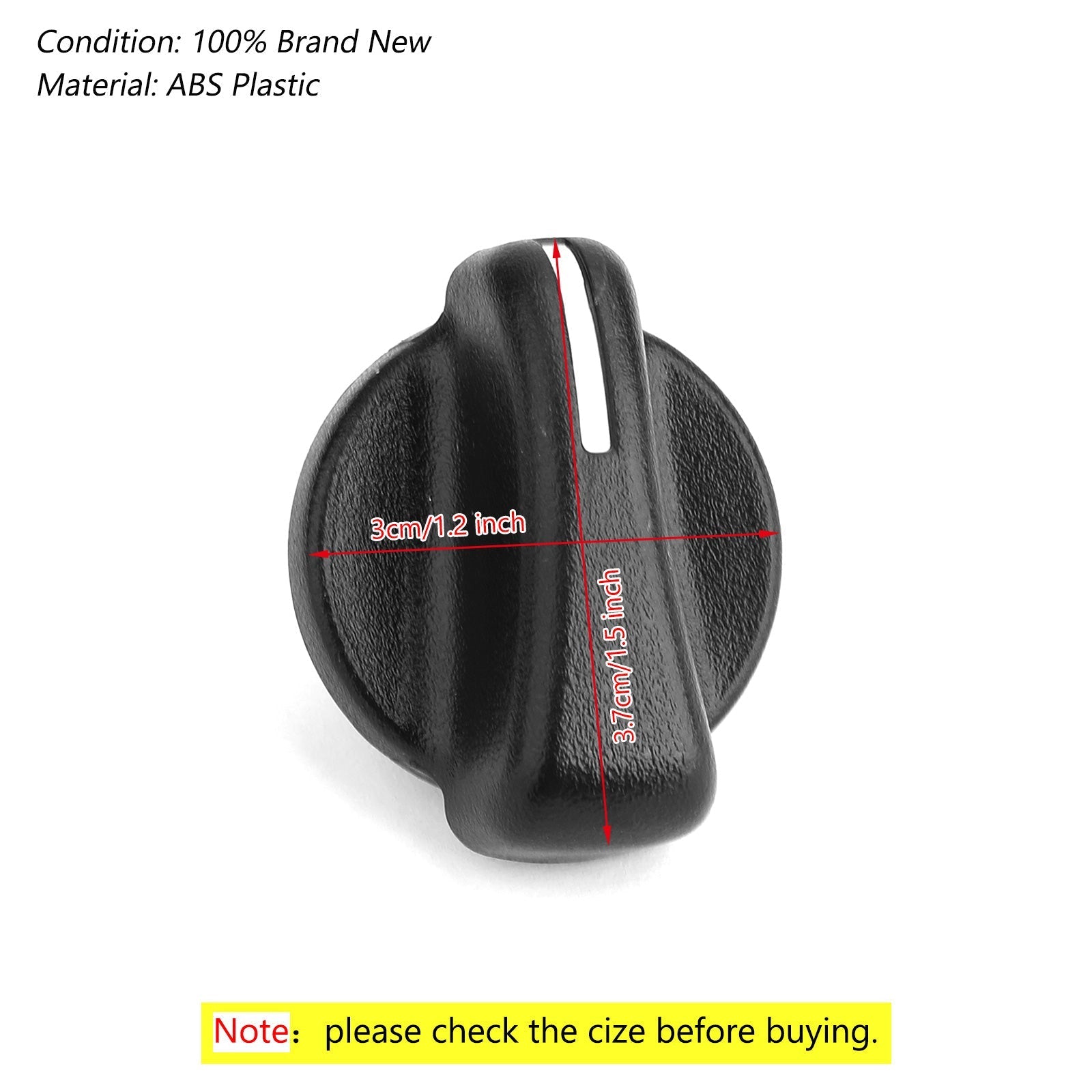 Bouton de commande de vitesse du ventilateur de chauffage A/C noir pour Wrangler TJ 1999-2006 générique