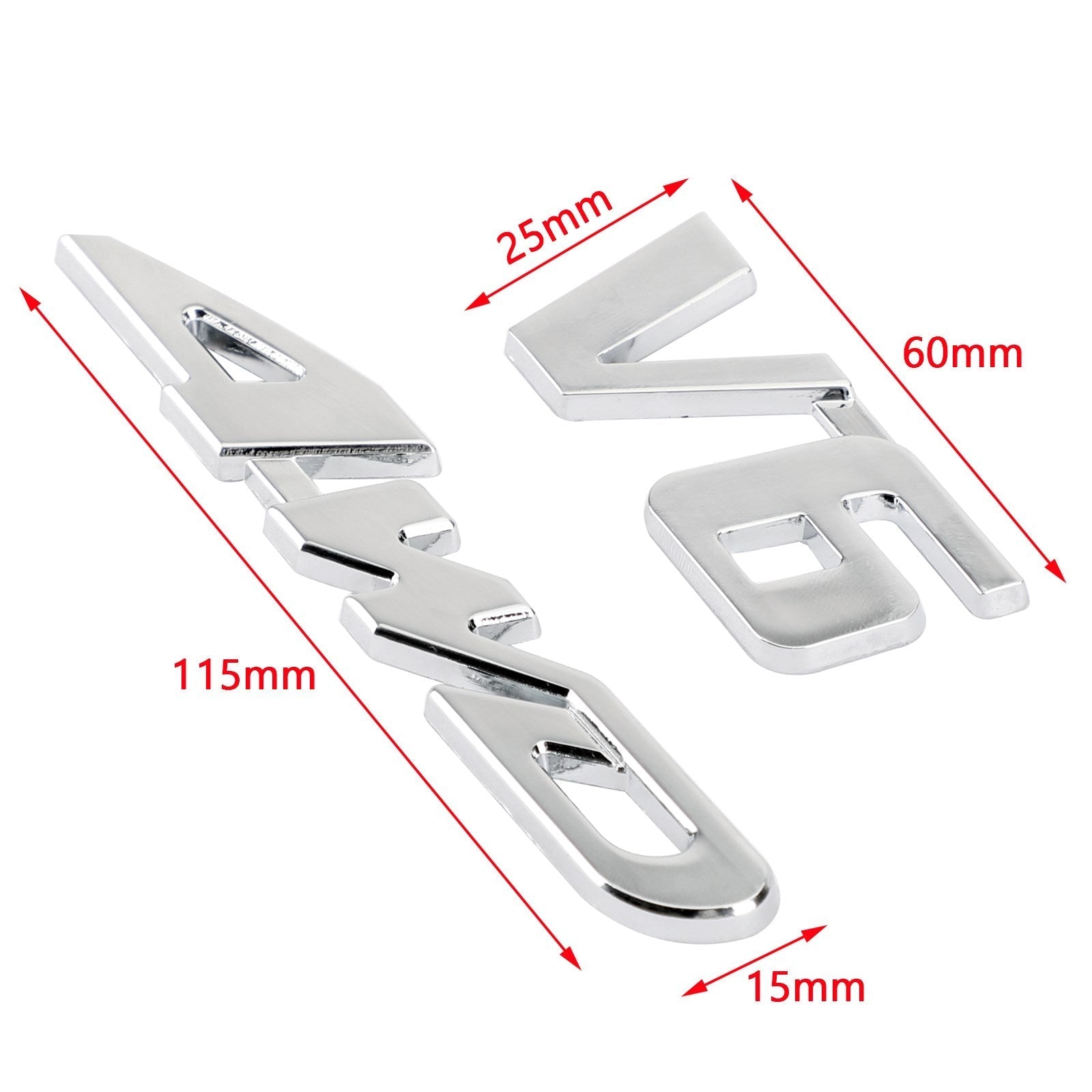3D Chrome Metal 4WD auton takaluukun takalokasuojan tunnus merkin tarra 4WD SUV V6 yleinen