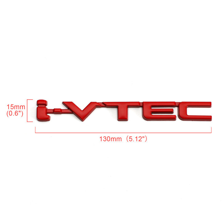 3d metal i-vtec auto trunk turbo fender emblème badge adesivi adesivi argent generico