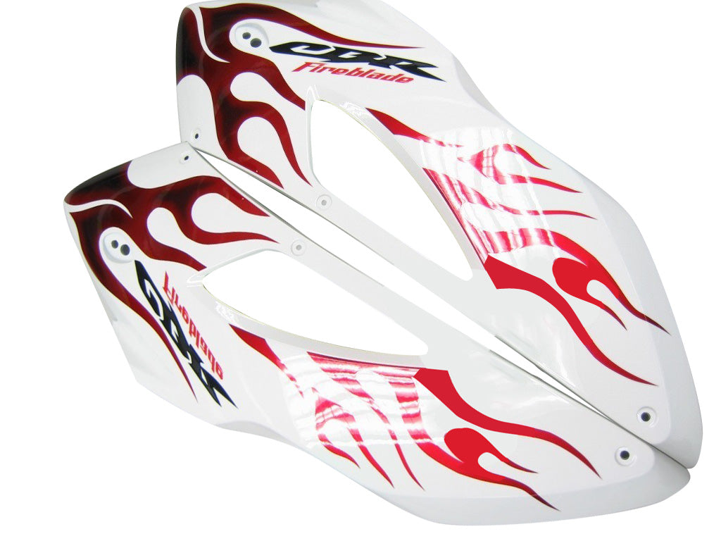 Sobe Amotopart 2004-2005 Honda CBR 1000 Rr White & Red Flame Shark Generic