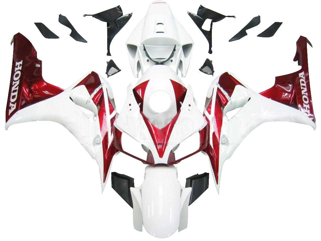 Amotopart Carénages 2006-2007 Honda CBR 1000 Rr White in Red Cerise Honda generic