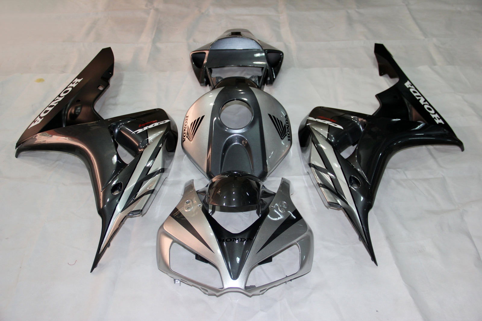 For CBR600RR 2009-2010 Bodywork Fairing Silver ABS Injection Molded Plastics Set