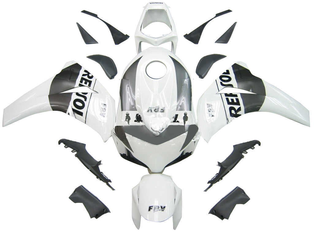 Amotopart Fairing 2008-2011 Honda CBR 1000 RR White and Silver Repsol generic