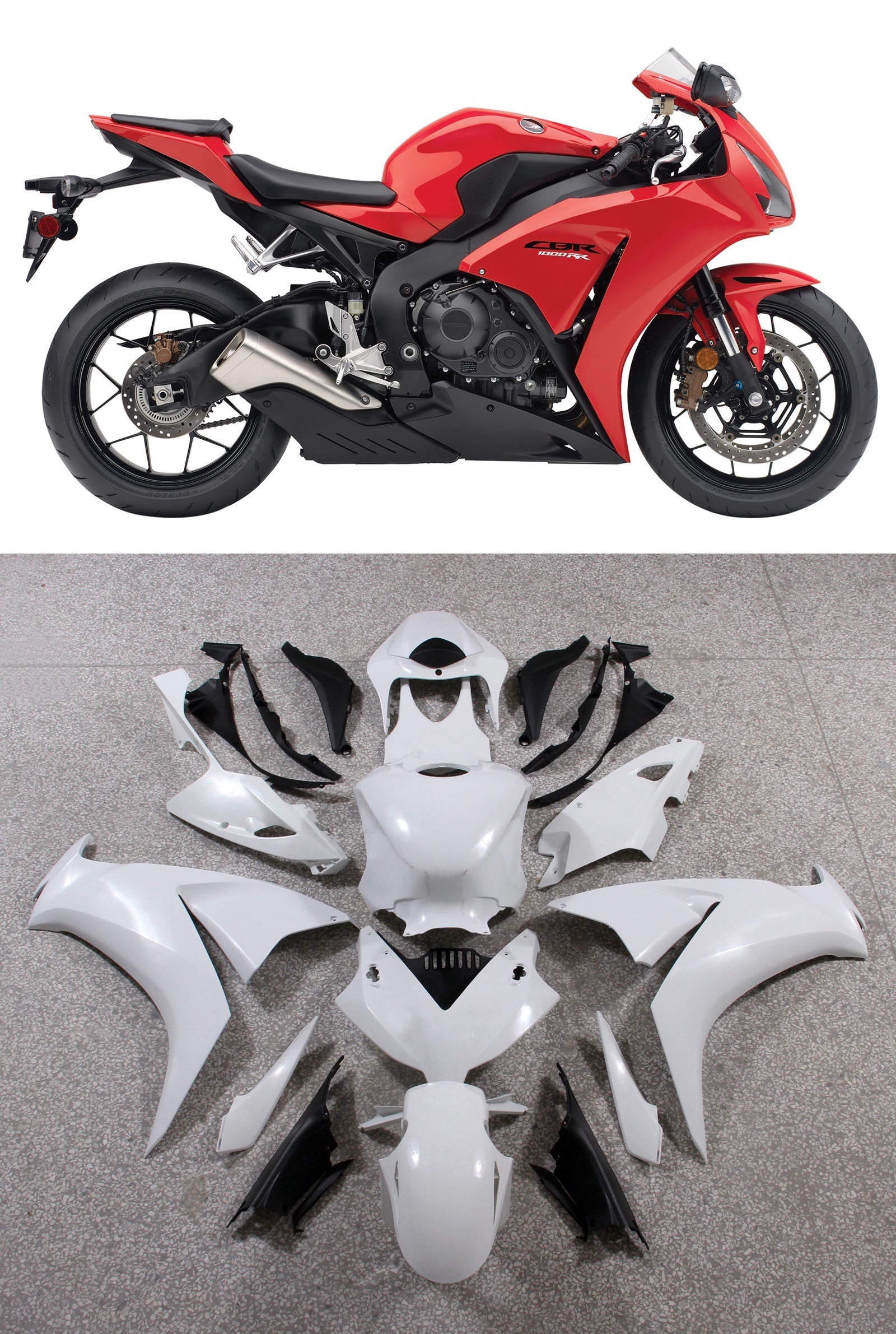 Amotopart za CBR1000RR (2012–2016) Plastična abs karoserija, oblikovana z injekcijo 8 generičnih barv