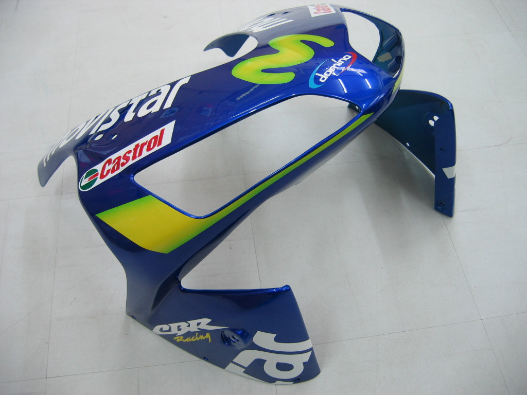 Amotopart pour CBR600RR 2003-2004 carénage de carrosserie bleu ABS moulé par Injection plastique ensemble générique