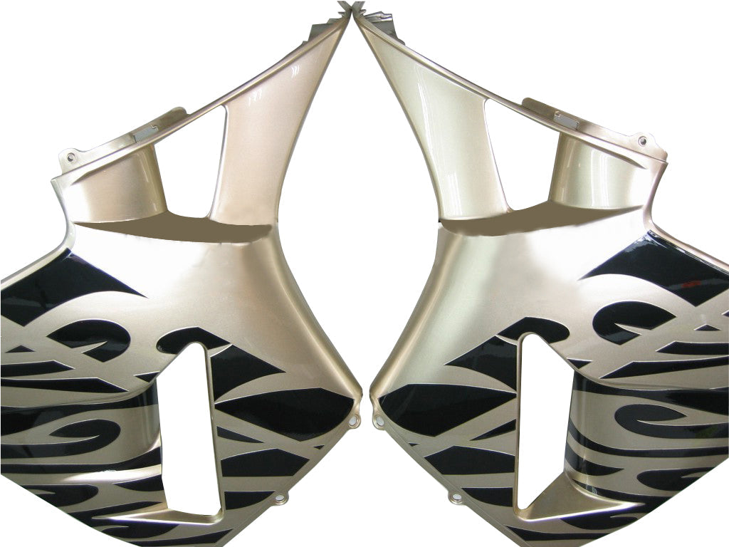 Amotopart Fairings 2005-2006 Honda CBR 600 RR Gold & Black Tribal Tatoo Generic