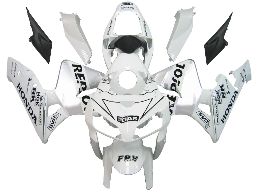 For CBR600RR 2005-2006 Bodywork Fairing White ABS Injection Molded Plastics Set