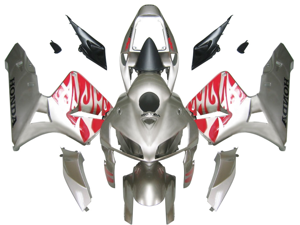 For CBR600RR 2005-2006 Bodywork Fairing Silver ABS Injection Molded Plastics Set